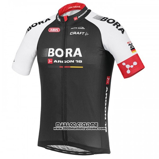 2016 Maillot Ciclismo Bora Noir et Rouge Manches Courtes et Cuissard